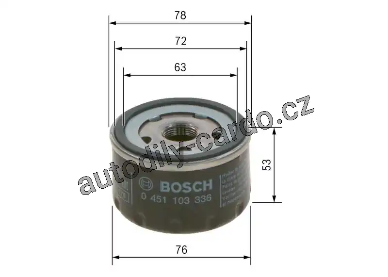 Autentický Olejový filtr BOSCH (0451103336)