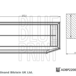 Vzduchový filtr BLUE PRINT ADBP220052 Cenově Výhodný