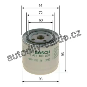 Olejový filtr BOSCH (BO 0451103260) Výhodná Nabídka