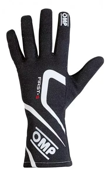 Závodní rukavice OMP First-S - černé Must-Have