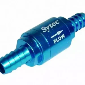 Zpětný ventil celo hliníkový Sytec - hadice 8mm - modrý Výhodná Nabídka