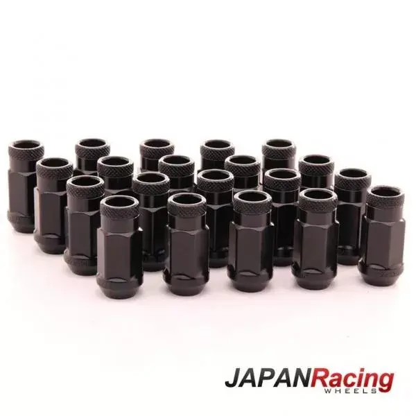 Finální Výprodej Kolové matice (štefty) Japan Racing JN1 závit M12 x 1.5 - černé (ocelové)