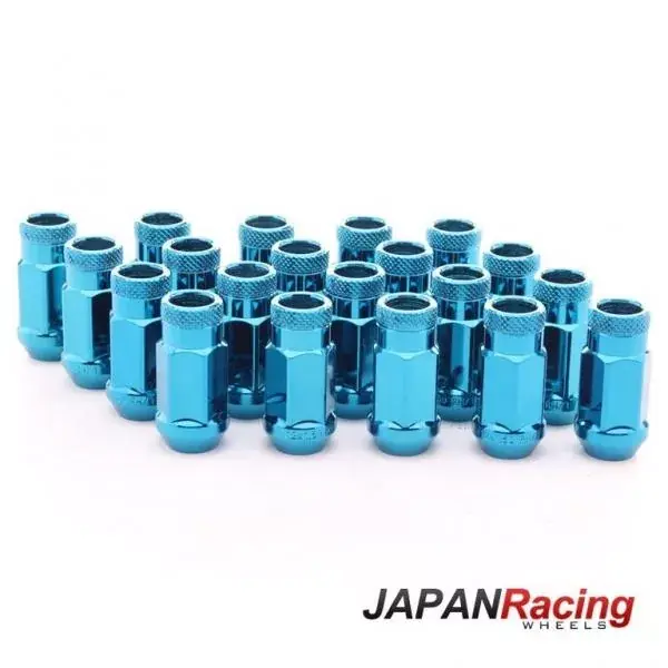 Kolové matice (štefty) Japan Racing JN1 závit M12 x 1.5 - modré (ocelové) Sleva