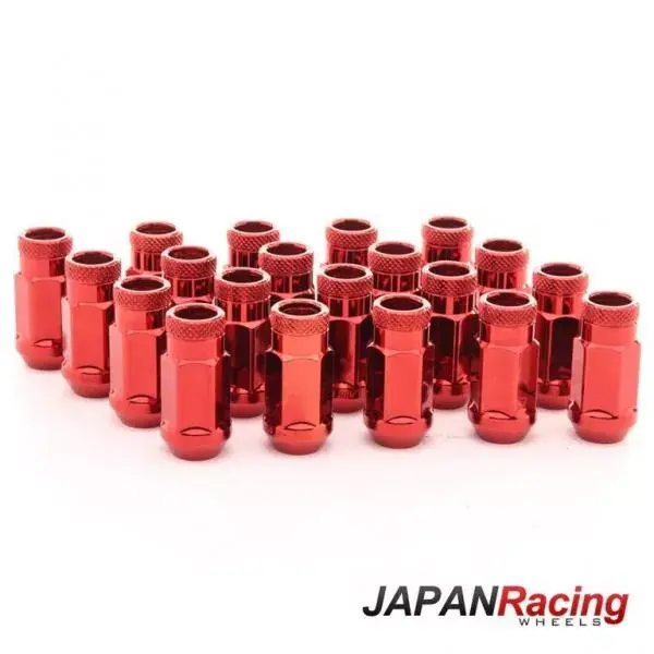 Kolové matice (štefty) Japan Racing JN1 závit M12 x 1.5 - červené (ocelové) Cenově Výhodný