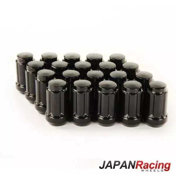 Kolové matice (štefty) Japan Racing JN2 závit M12 x 1.25 - černé (ocelové) Nízká Cena