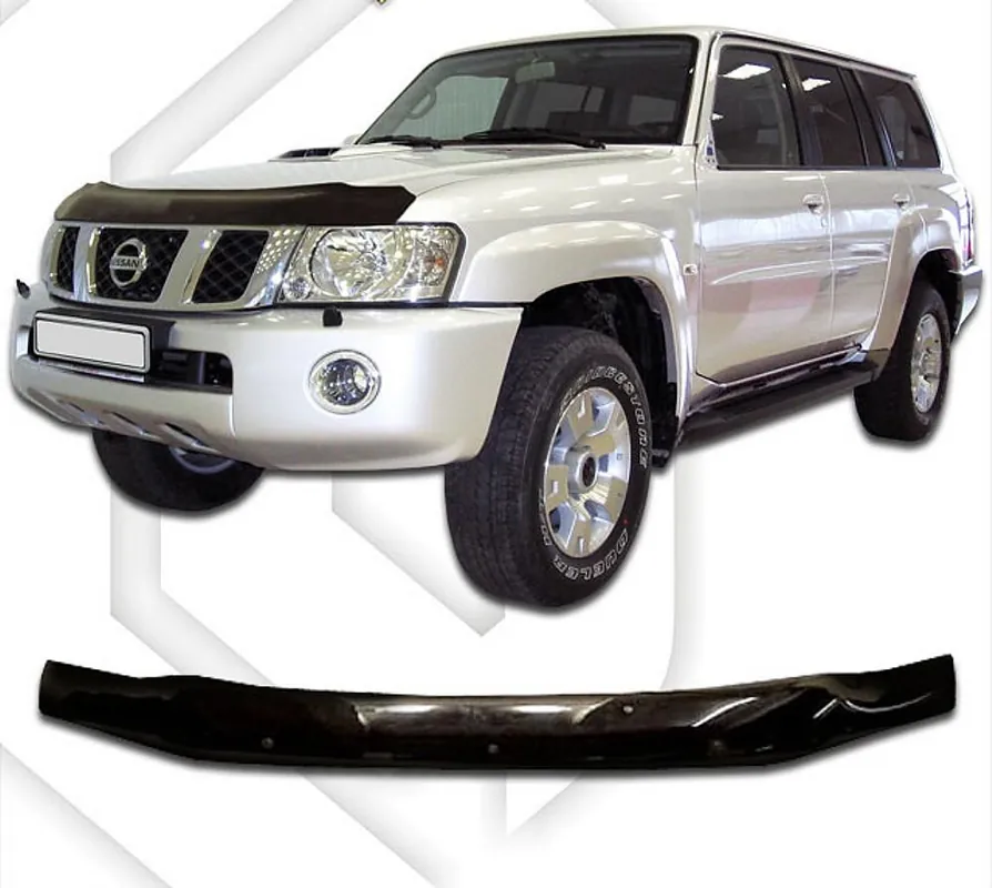 Plexi lišta přední kapoty NISSAN Patrol 2005-2010 Nízká Cena
