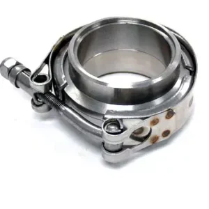 V-band set 114mm (4.5 palce) - spona + příruby s auto zámkem nerez Nízká Cena