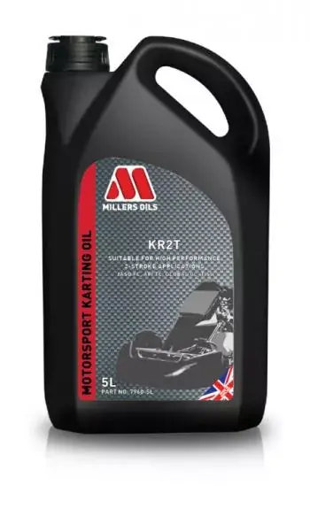 Zlevněný Závodní motorový olej Millers Oils Motorsport KR 2T - 5l - olej pro závodní motokáry a další 2-taktní motory homologace CIK-FIA