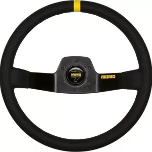 Ověřený Volant Momo Modell 02 350mm - černý/černý - semiš