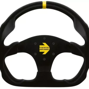 Volant Momo Modell 30/30 320mm - černý/černý - semiš (bez tlačítek) Cenový Hit