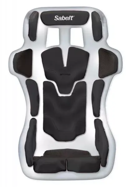 Časově Omezené Polstrování sedačky Sabelt GT-PAD (Sabelt PAD Kit-System) - černé - vel. M/L/XL