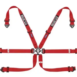 Horká Nabídka Bezpečnostní pás Sparco 04818RALPD 2/2" 6-bodový červený - karabina (FIA homologace)