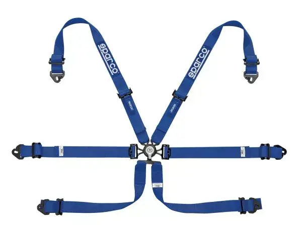 Cenová Bomba Bezpečnostní pás Sparco 04818RALPD 2/2" 6-bodový modrý - karabina (FIA homologace)