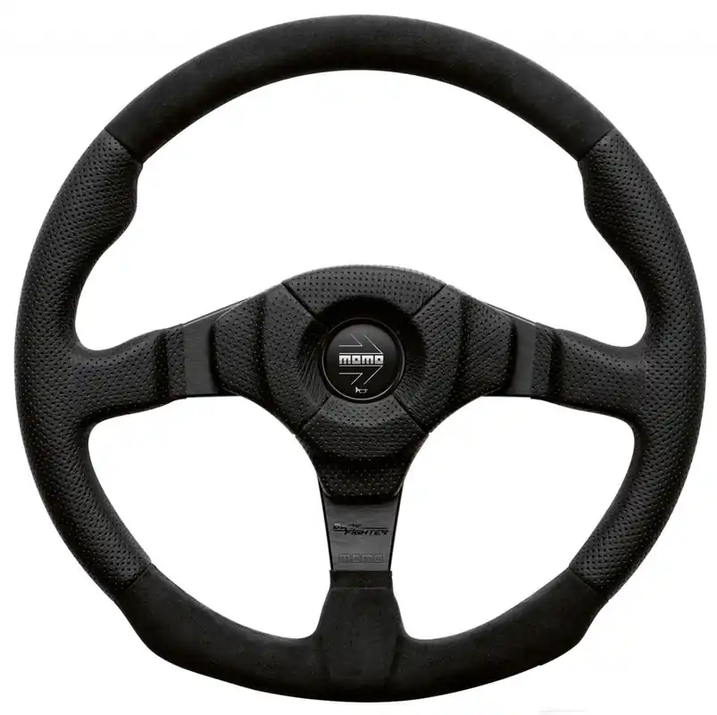 Levný MOMO tuningový volant Dark Fighter (Alcantara)